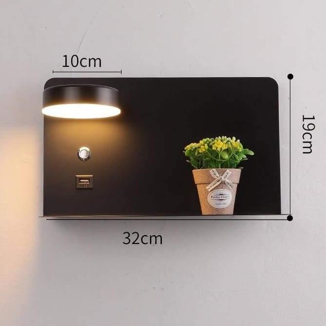 Applique murale | USB-Horizontal Noir-Glowe-Studio