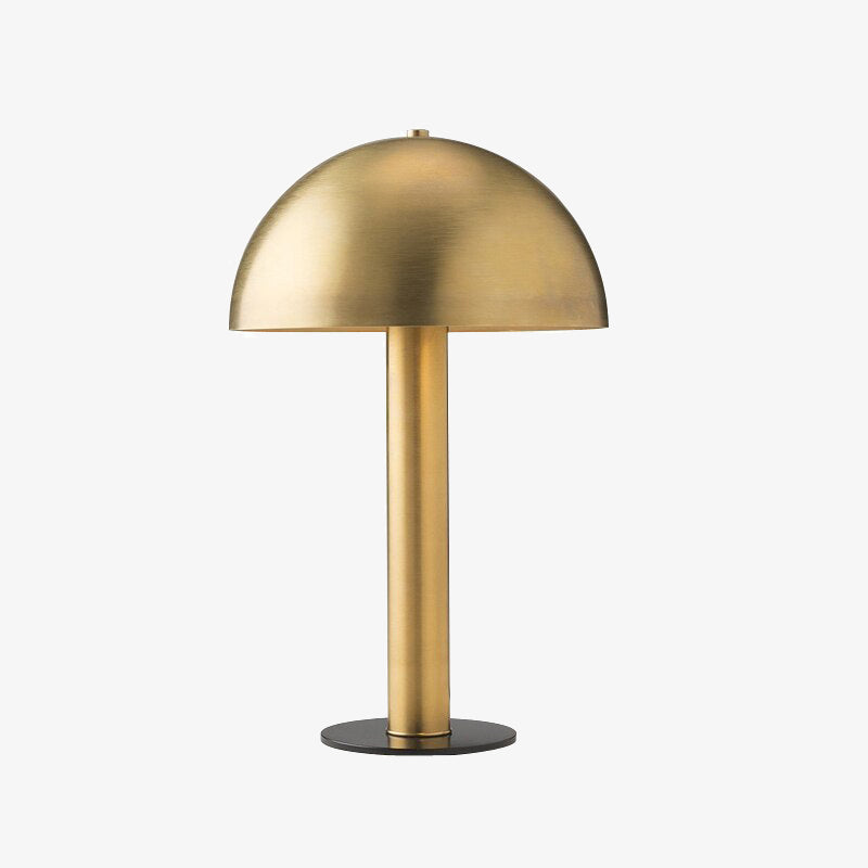 Lampe champignon dorée