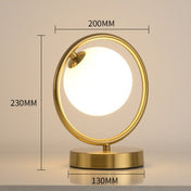 Lampe à poser design LED en métal doré