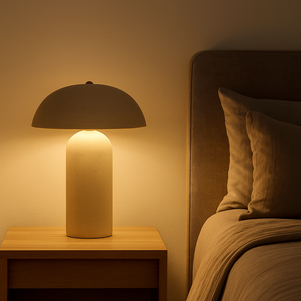 Handmade ceramic mushroom lamp | KURA