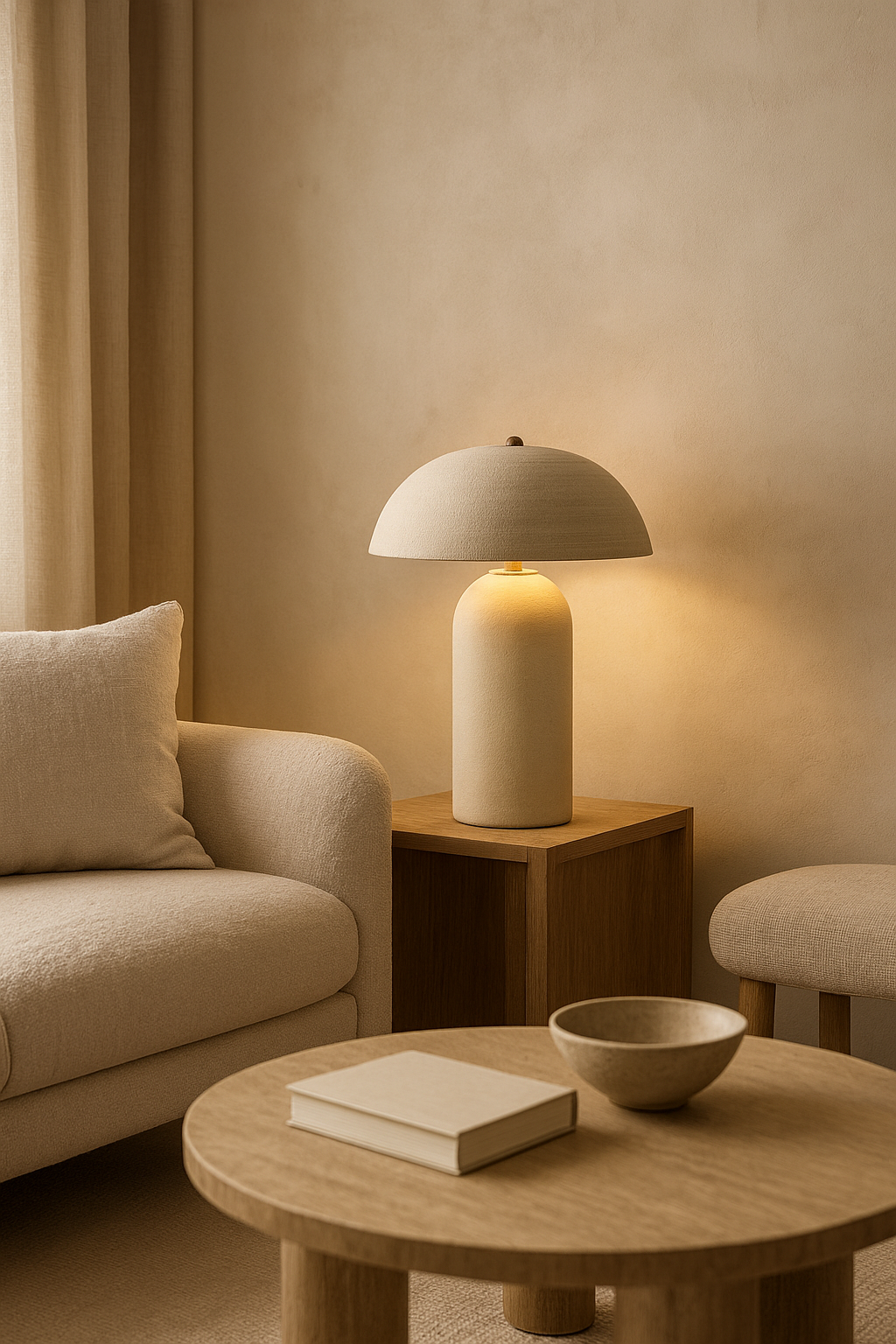 Handmade ceramic mushroom lamp | KURA
