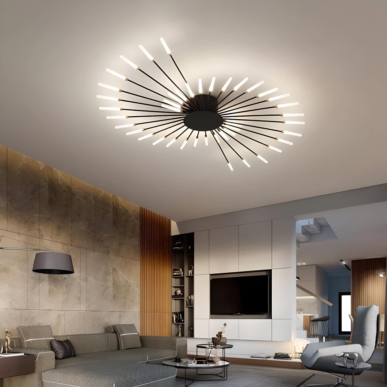 Plafonnier décoratif | ZODIACUS-Noir-105 cm-Glowe-Studio