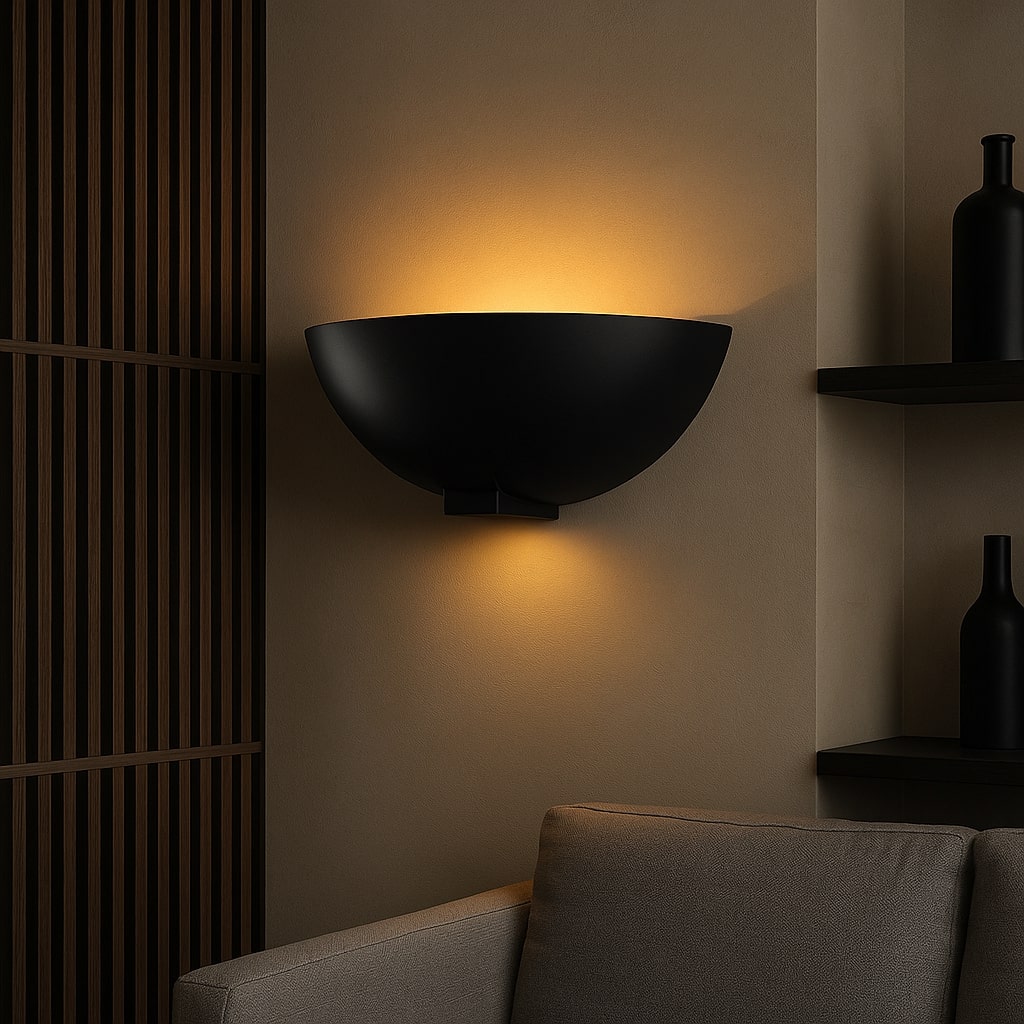 Black and gold modern wall light | LUMIA