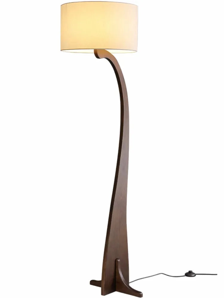Modern wooden floor lamp