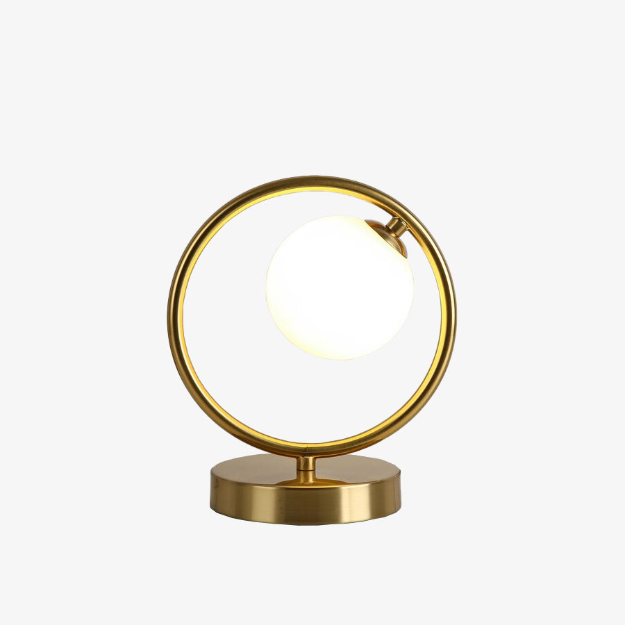 Lampe à poser design LED en métal doré