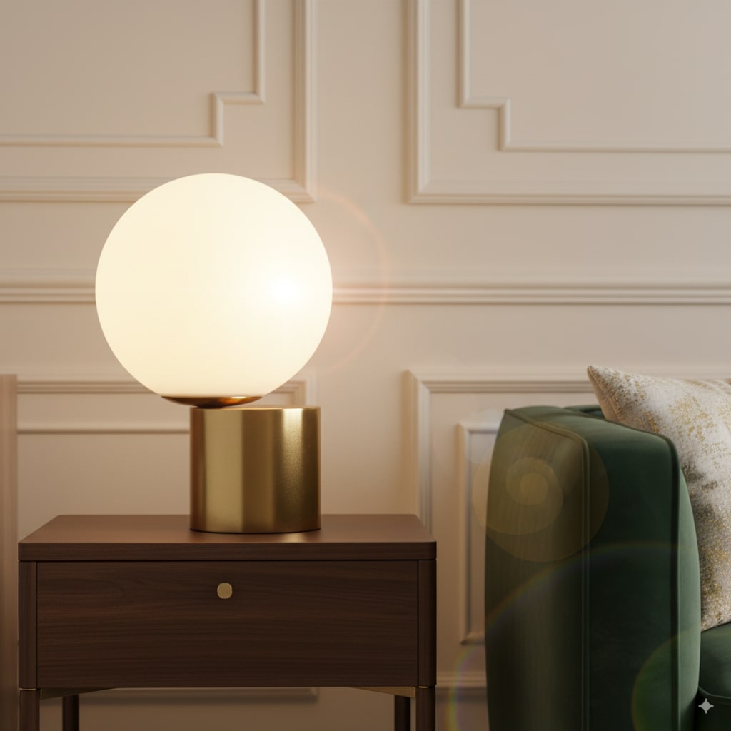 Gold art deco lamp | AURA
