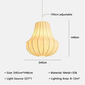 Wabi-Sabi Silk Pendant Light | HIKARI