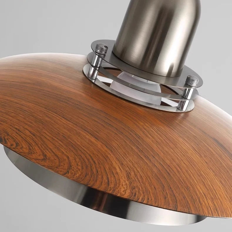 Mid-century modern metal and walnut pendant light | MIDORI