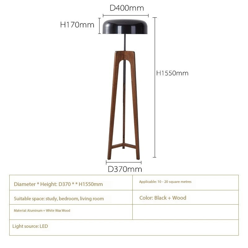 Mid century modern solid wood floor lampf | AUREN