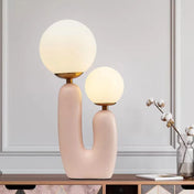 lampe à poser en résine et verre design moderne nordique minimaliste