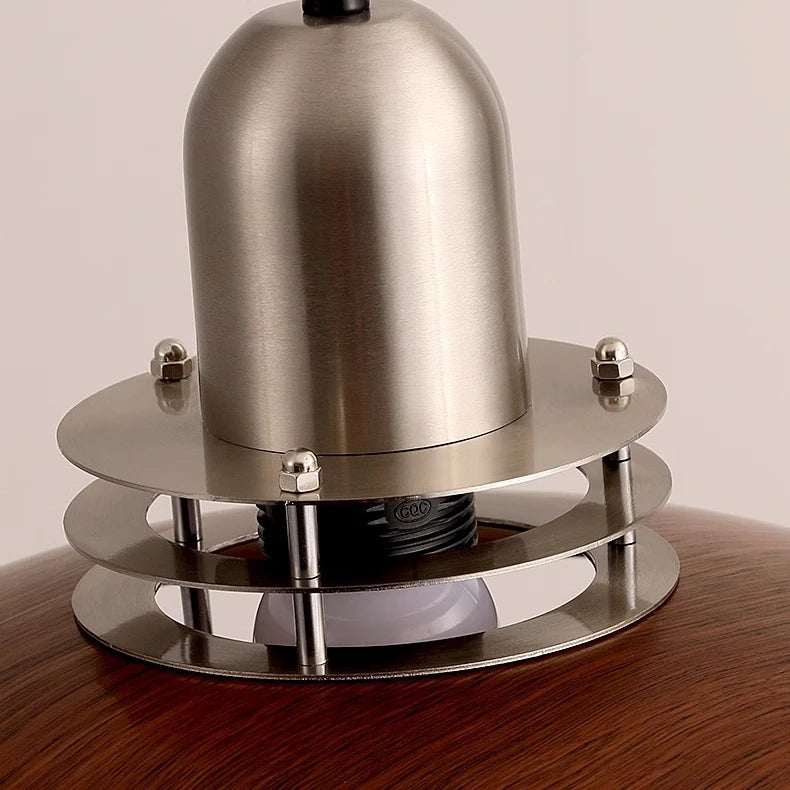 Mid-century modern metal and walnut pendant light | MIDORI