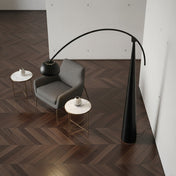 Modern black arc floor lamp | GRAVIT