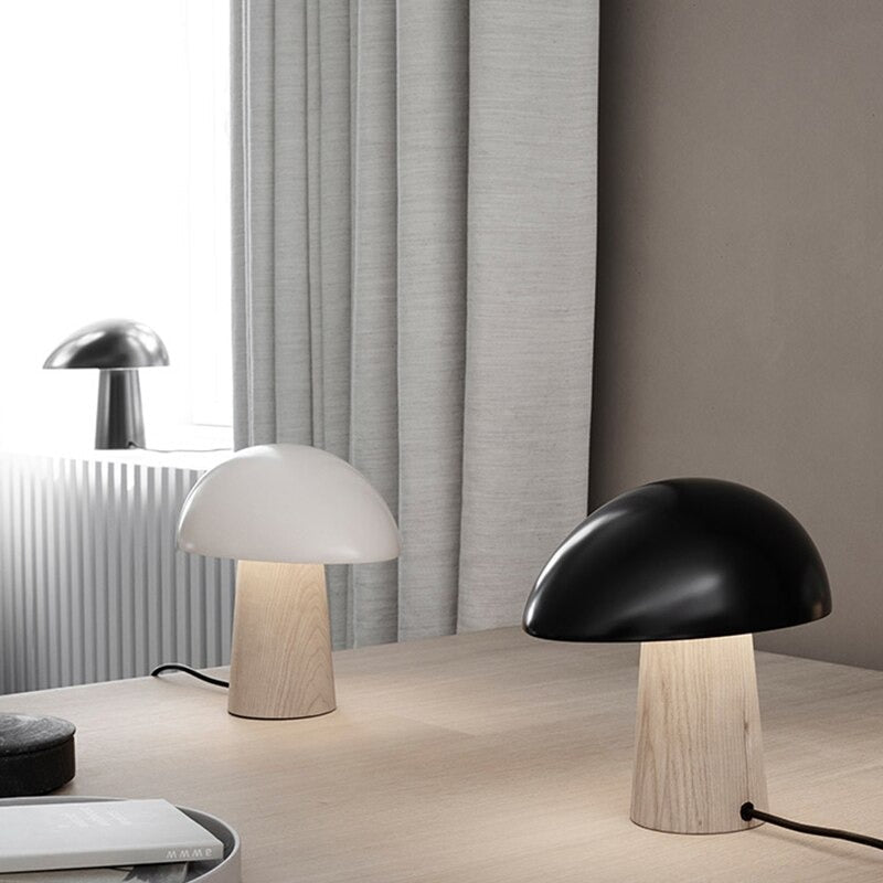 Lampe champignon bois | PIOPPINO-Glowe-Studio