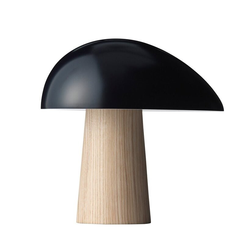 Lampe champignon bois | PIOPPINO-Noir-Glowe-Studio