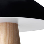 Lampe champignon bois noir | PIOPPINO-Glowe-Studio