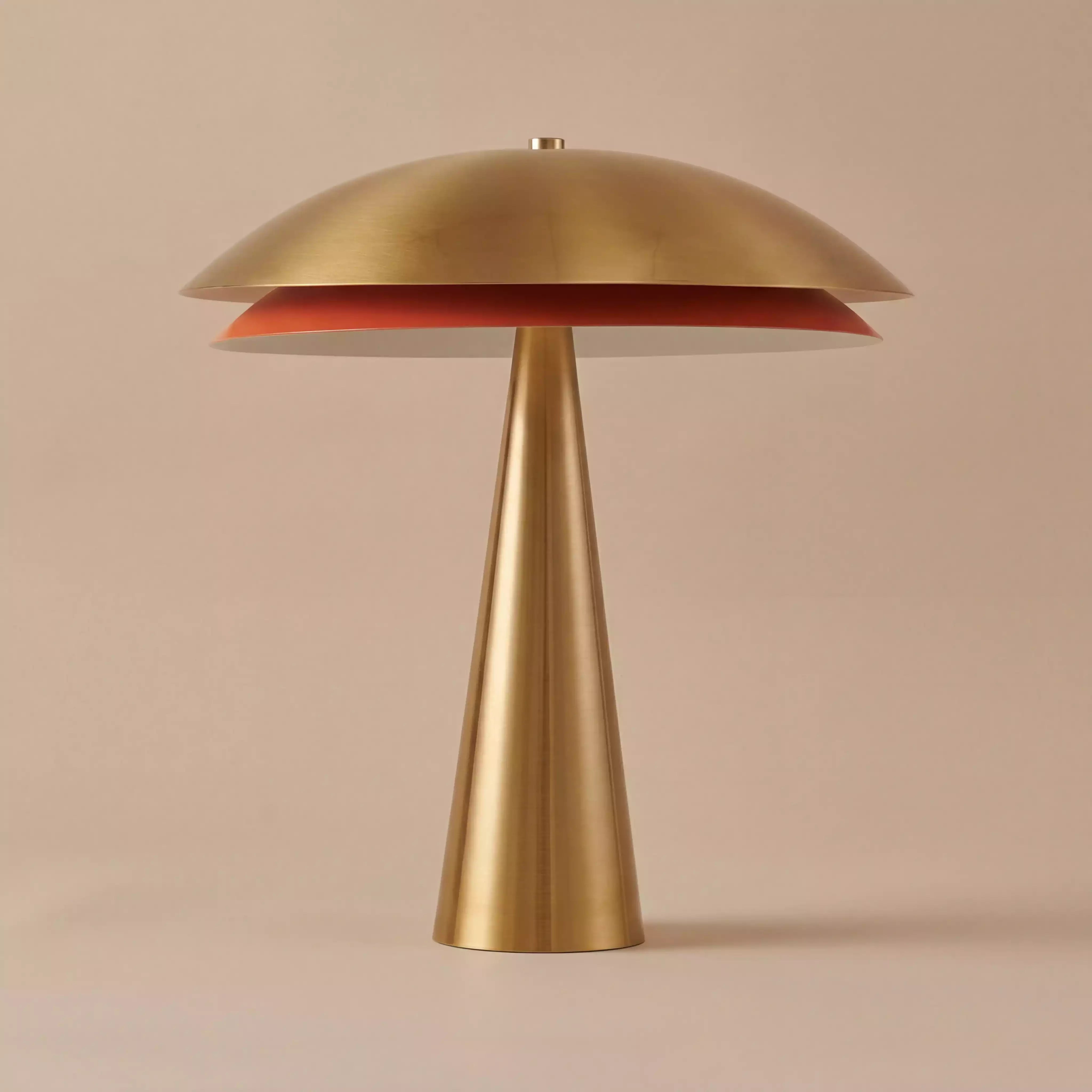 Golden design mushroom lamp | MIRABELLE