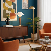 Lampe de Table Mid-Century en Bois et Tissu | TALONWOOD