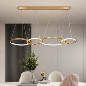 Lustre design Italien | GRATIA-Or-4 Anneaux-Glowe-Studio