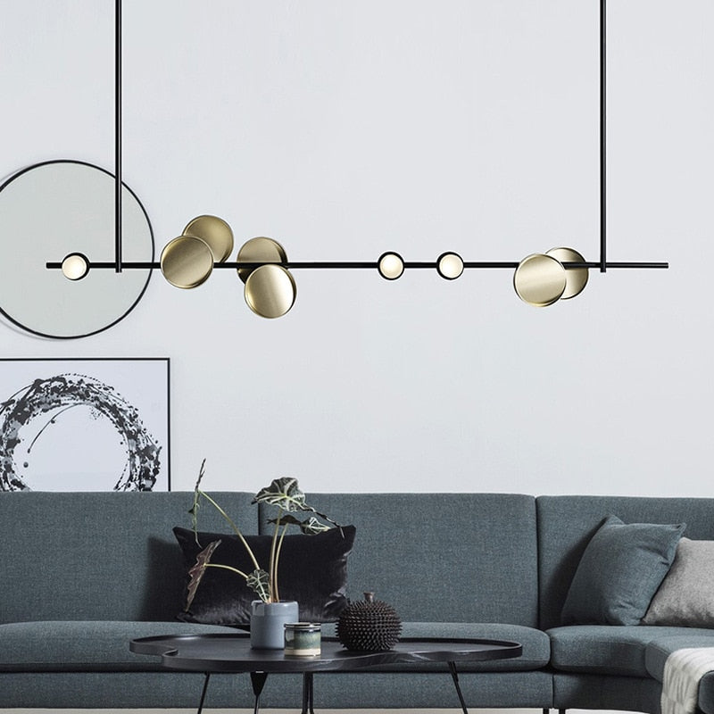 Lustre long | ILLUMINA-Noir-140 cm-Glowe-Studio