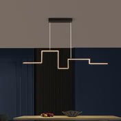 Lustre moderne LED | HONORUS-Noir-100 cm-Glowe-Studio