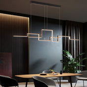 Lustre moderne LED | HONORUS-Noir-150 cm-Glowe-Studio