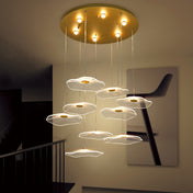 Lustre nuage | NOVA-Blanc/Or-9 Têtes-Glowe-Studio