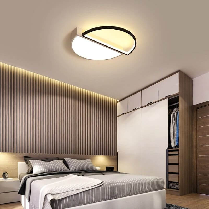 Plafonnier LED chambre | URSA-Blanc-45 cm-Glowe-Studio