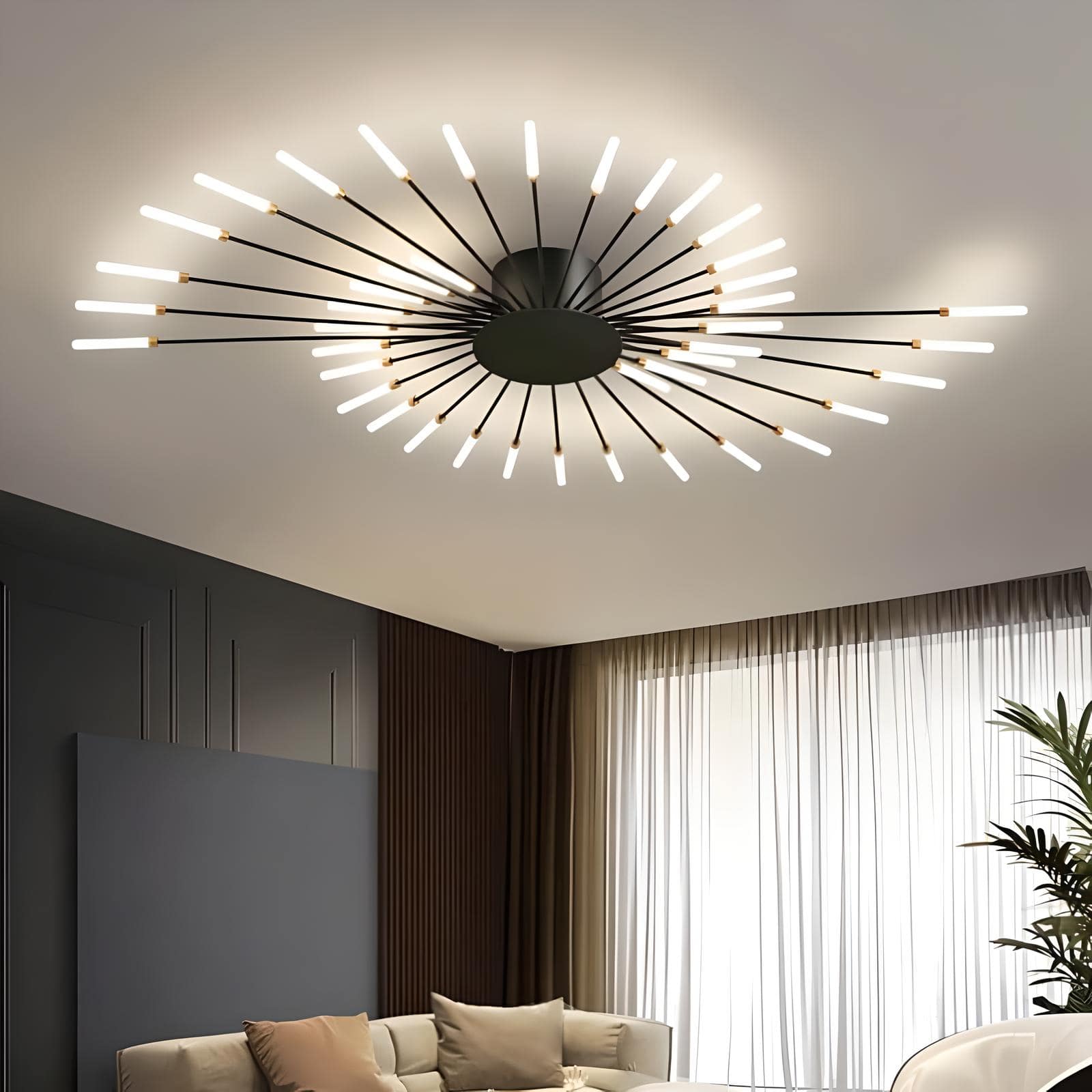 Plafonnier décoratif | ZODIACUS-Noir-130 cm-Glowe-Studio