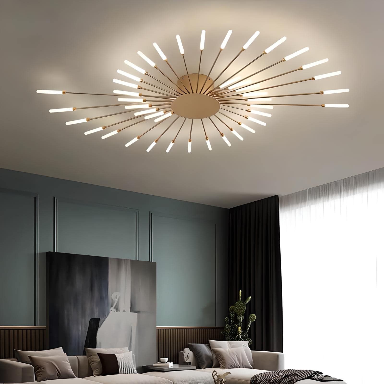 Plafonnier décoratif | ZODIACUS-Or-130 cm-Glowe-Studio