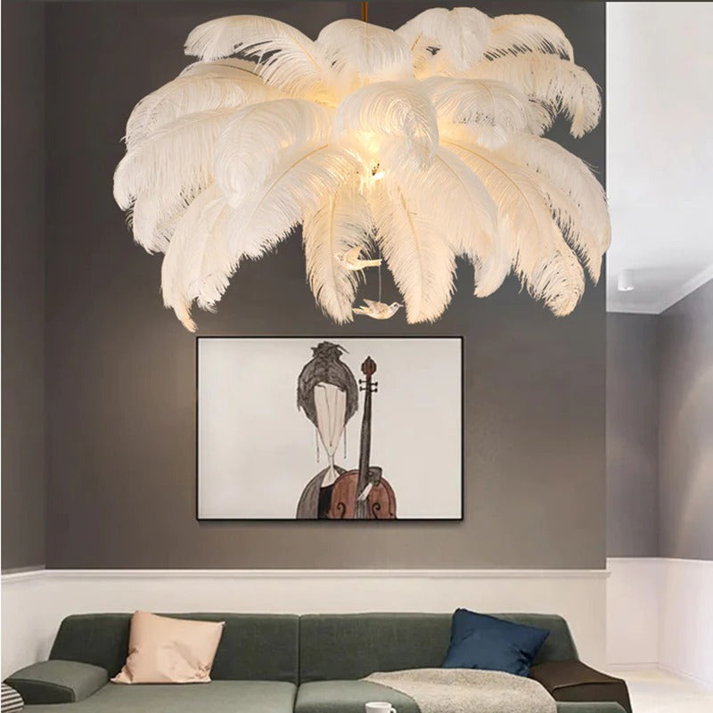 Plafonnier nuage | PERSEUS-Blanc/Or-55 cm-Glowe-Studio