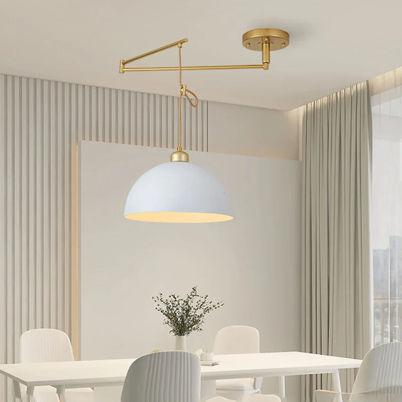 Lampe pendante nordique avec conception pliante et culbuteur