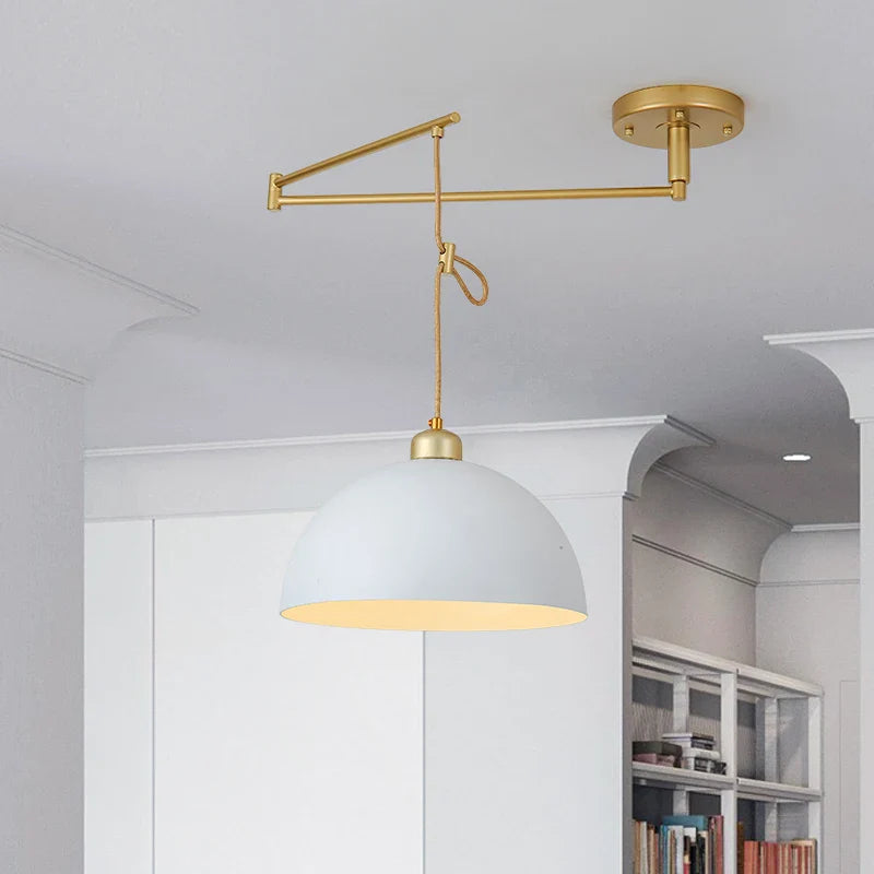 Lampe pendante nordique avec conception pliante et culbuteur