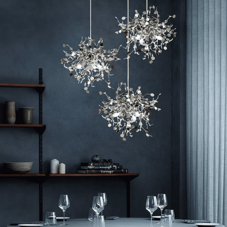 Suspension luminaire | SILVER-3 Boules-Glowe-Studio