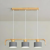 Suspension luminaire bois | FABLE-Gris-3 Têtes-Glowe-Studio