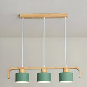 Suspension luminaire bois | FABLE-Vert-3 Têtes-Glowe-Studio