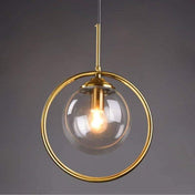 Suspension luminaire boule design | PALISADE-Or-Clair-Glowe-Studio