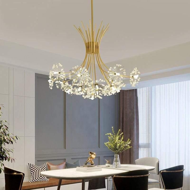 Suspension luminaire cristal | OCTAVE-Or-Glowe-Studio