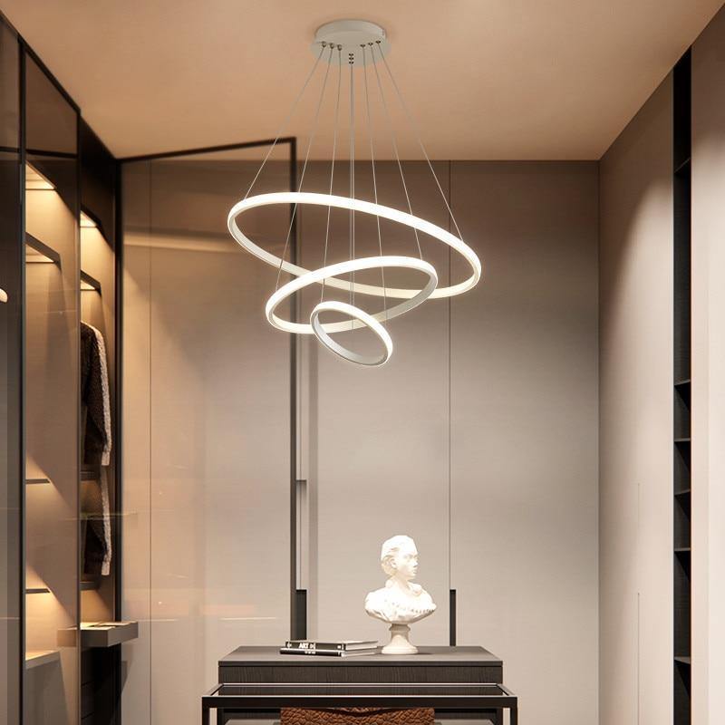 Suspension luminaire design pour salon | PÉNOMBRE-Blanc-Glowe-Studio