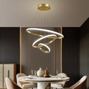 Suspension luminaire design pour salon | PÉNOMBRE-Or-Glowe-Studio