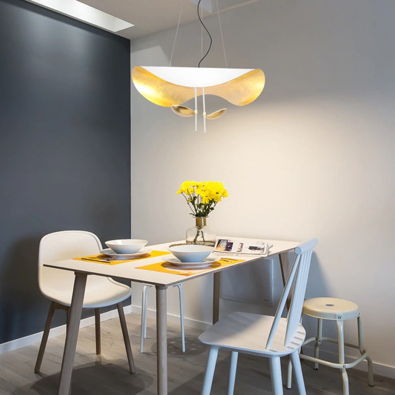 Suspension luminaire design pour salon | VAGABOND-Blanc/Or-40 cm-Glowe-Studio