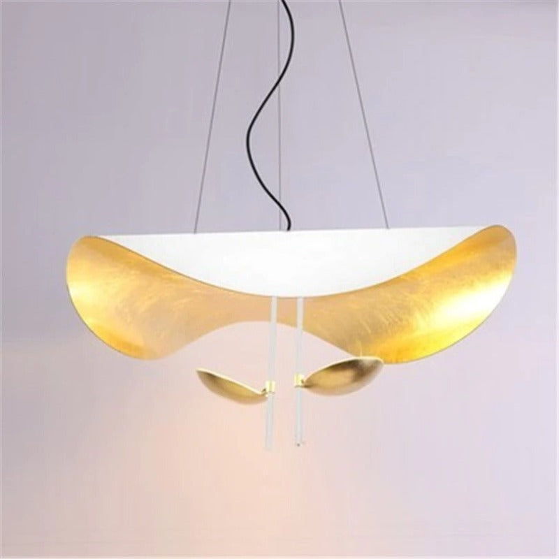 Suspension luminaire design pour salon | VAGABOND-Blanc/Or-60 cm-Glowe-Studio