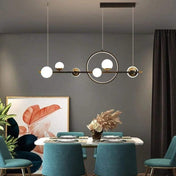 Suspension luminaire moderne | ELEGANCE-Noir/Or-Chaud-Glowe-Studio