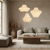 Wabi-Sabi Silk Pendant Light | HIKARI