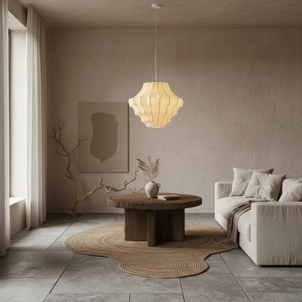 Wabi-Sabi Silk Pendant Light | HIKARI