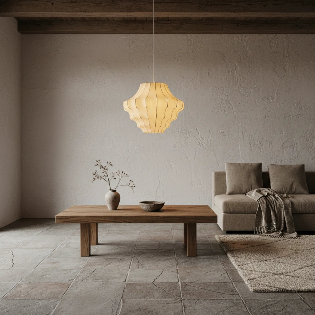 Wabi-Sabi Silk Pendant Light | HIKARI
