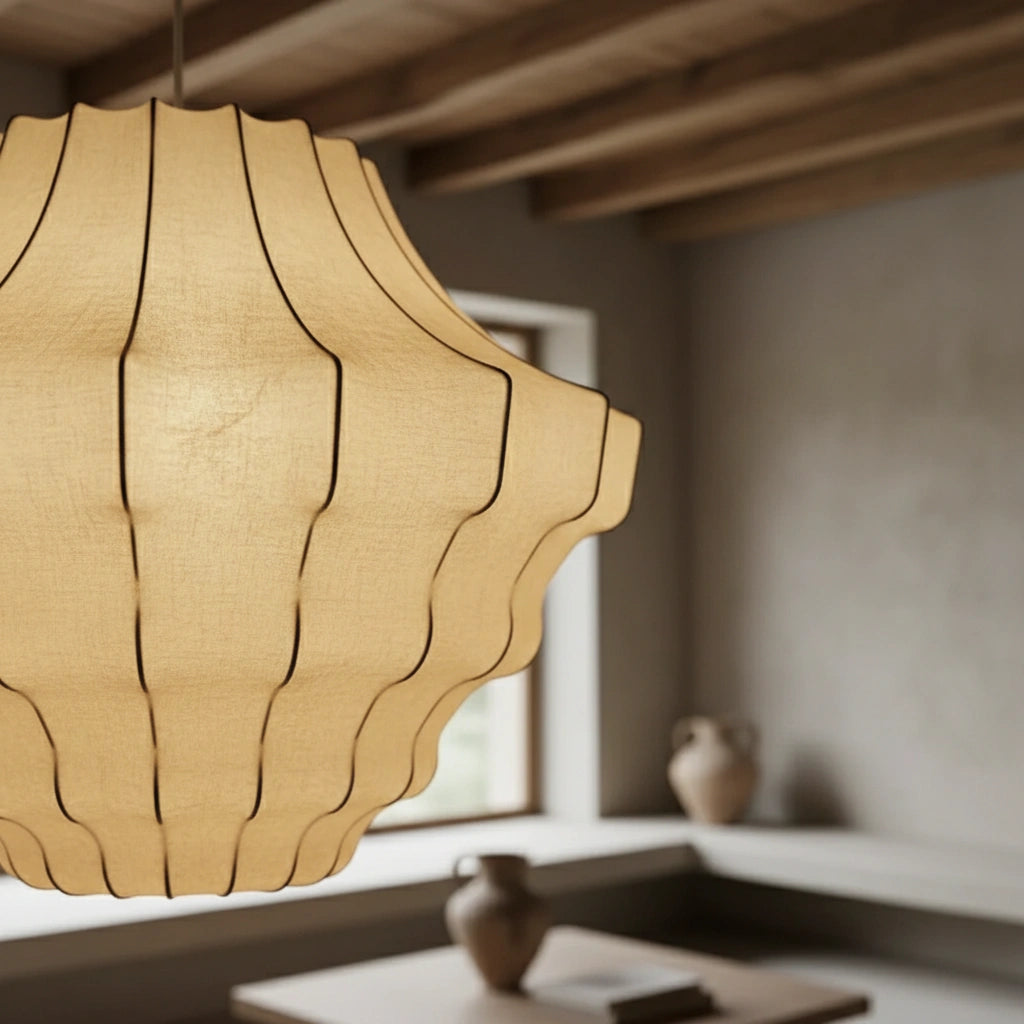 Wabi-Sabi Silk Pendant Light | HIKARI