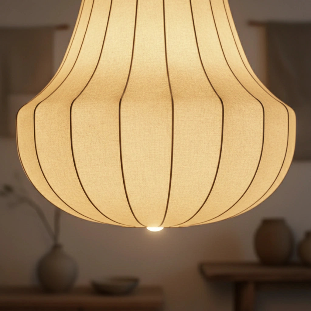Wabi-Sabi Silk Pendant Light | HIKARI