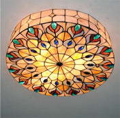 Vintage gold LED glass and metal ceiling light | GEKEZO