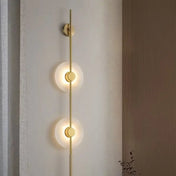 Applique murale 3 lumières marbre et métal doré moderne — vue 14