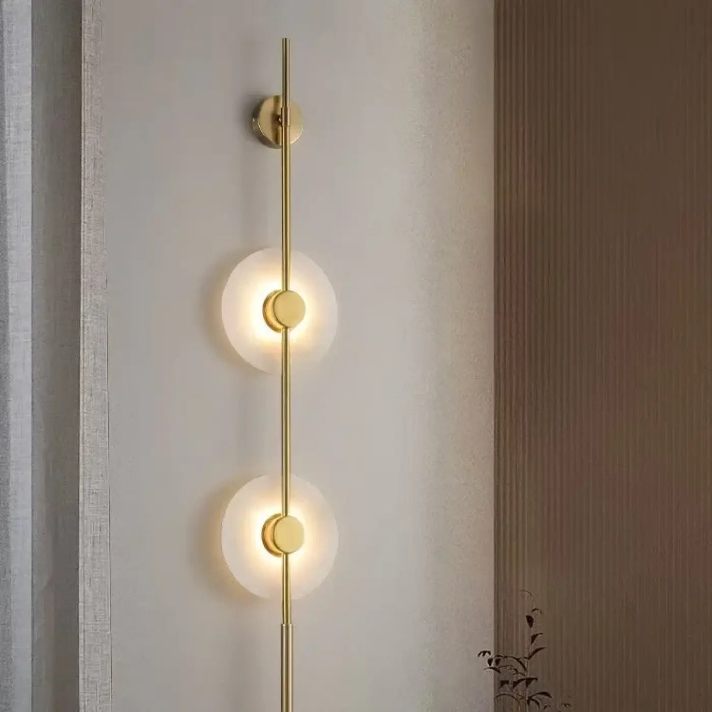 Applique murale 3 lumières marbre et métal doré moderne — vue 15